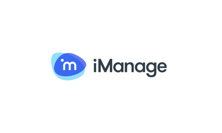 iManage logo in blue with text in black