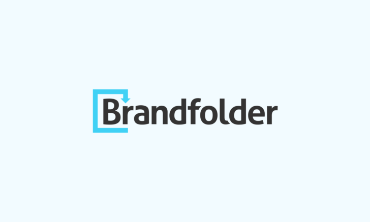 Brandfolder logo in black and blue