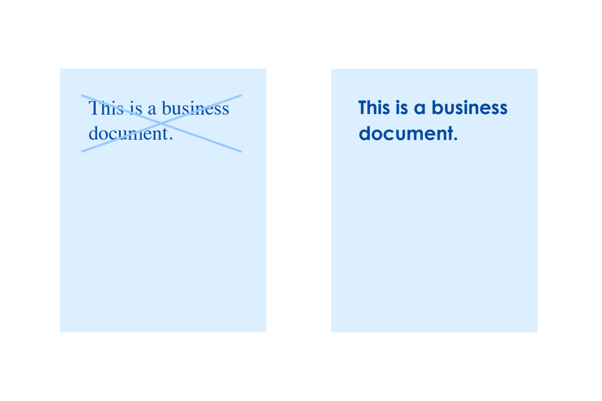 Not business document versus business document