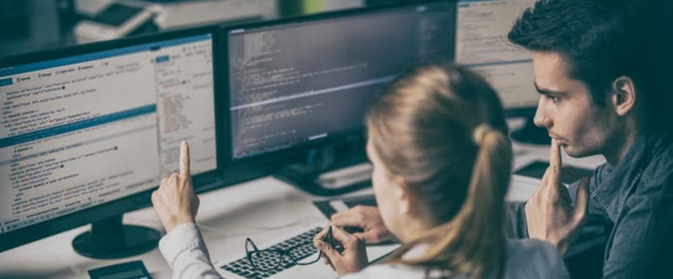 Students working on a computer