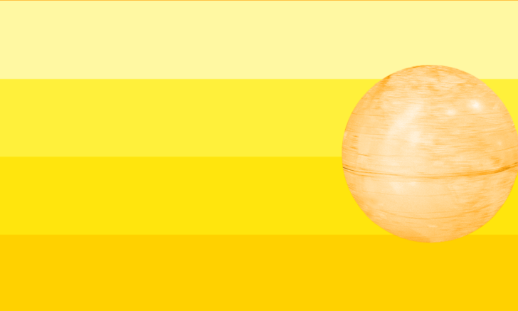 A globe on a bright and yellow background