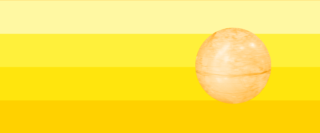 A globe on a bright and yellow background