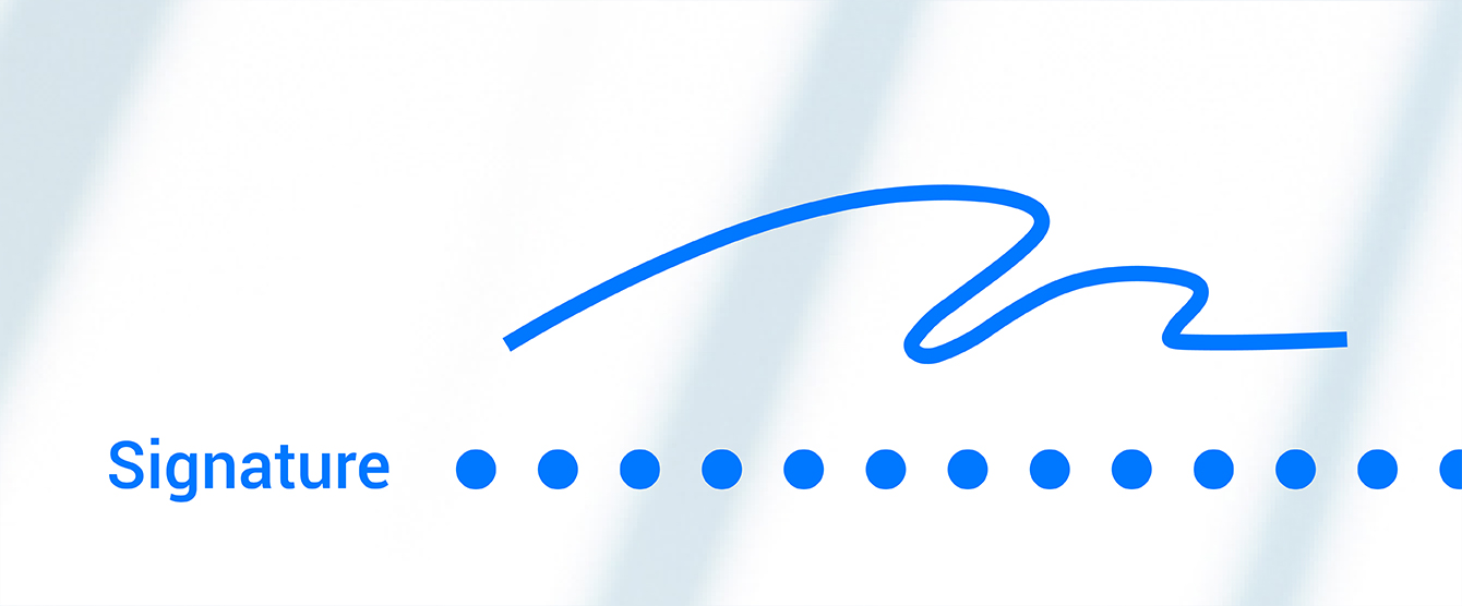 A graphic of a signature