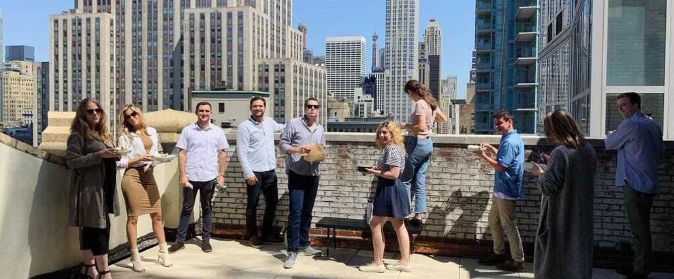 A group of friends enjoying the view