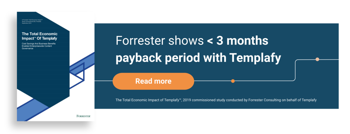 Forrester shows <3 months pazback period with Templafy - Read more
